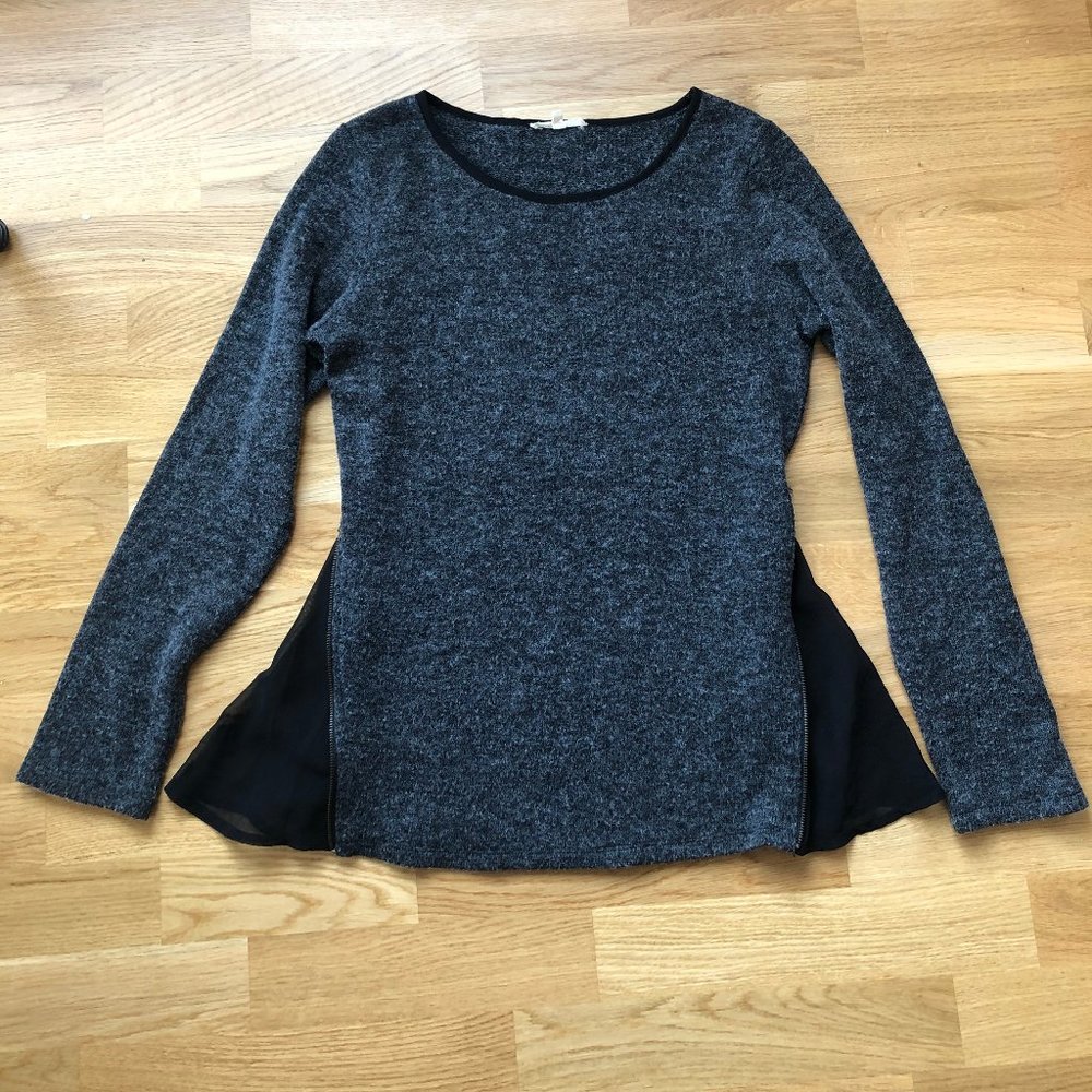 Grey Sweater with Zipper Detail